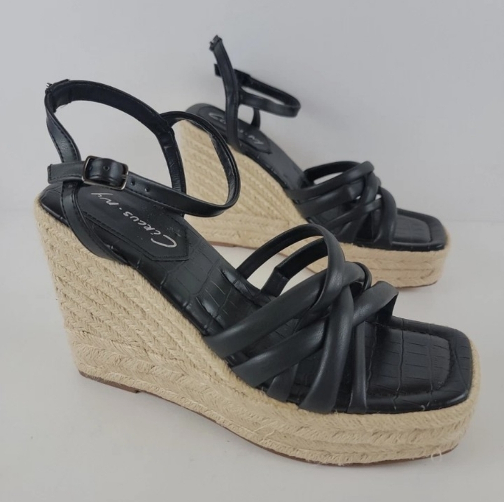Circus by Sam Edelman Irene Black Espadrille Wedges For Spring